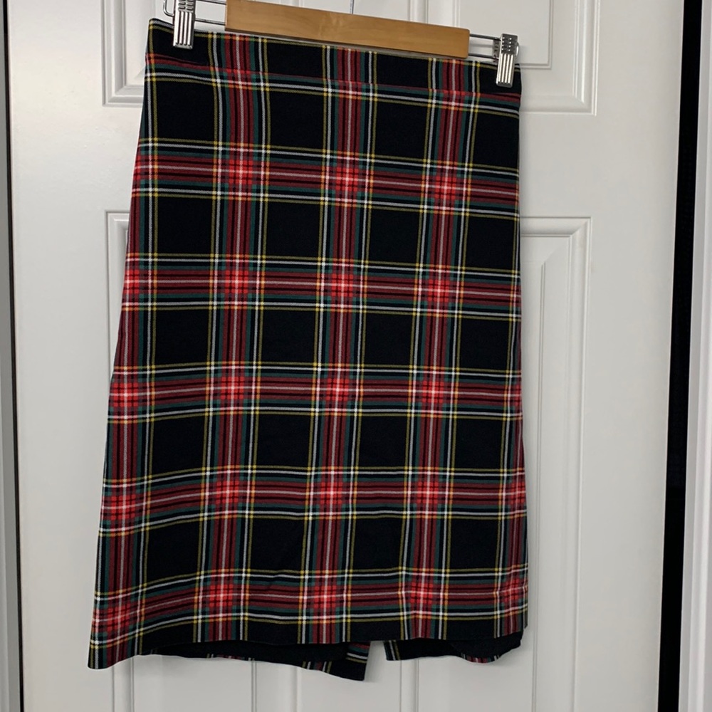 J Crew Tartan Plaid pencil skirt